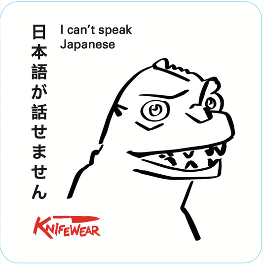Knifewear "I Can't Speak Japanese" Sticker