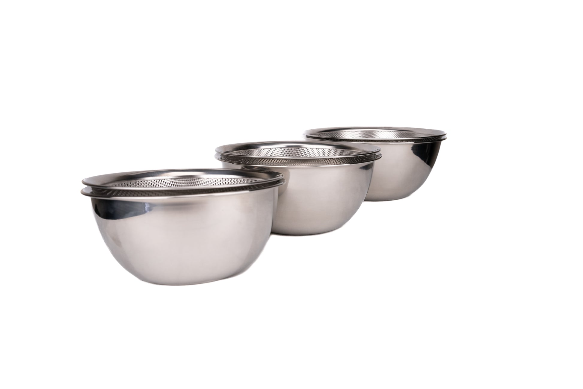 Shimoyama Stainless Steel 24cm Bowl and Strainer Set from Shimoyama