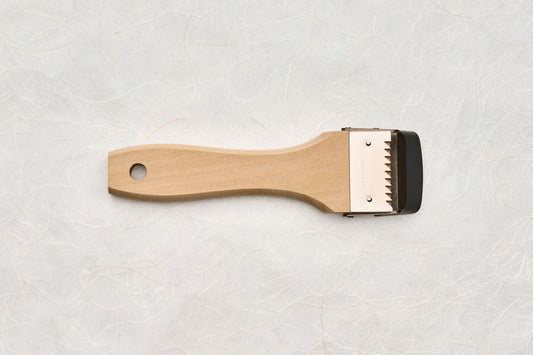 Éplucheur Julienne Traditionnel Japonais, Manche en Bois, Petite Usine, Rouge