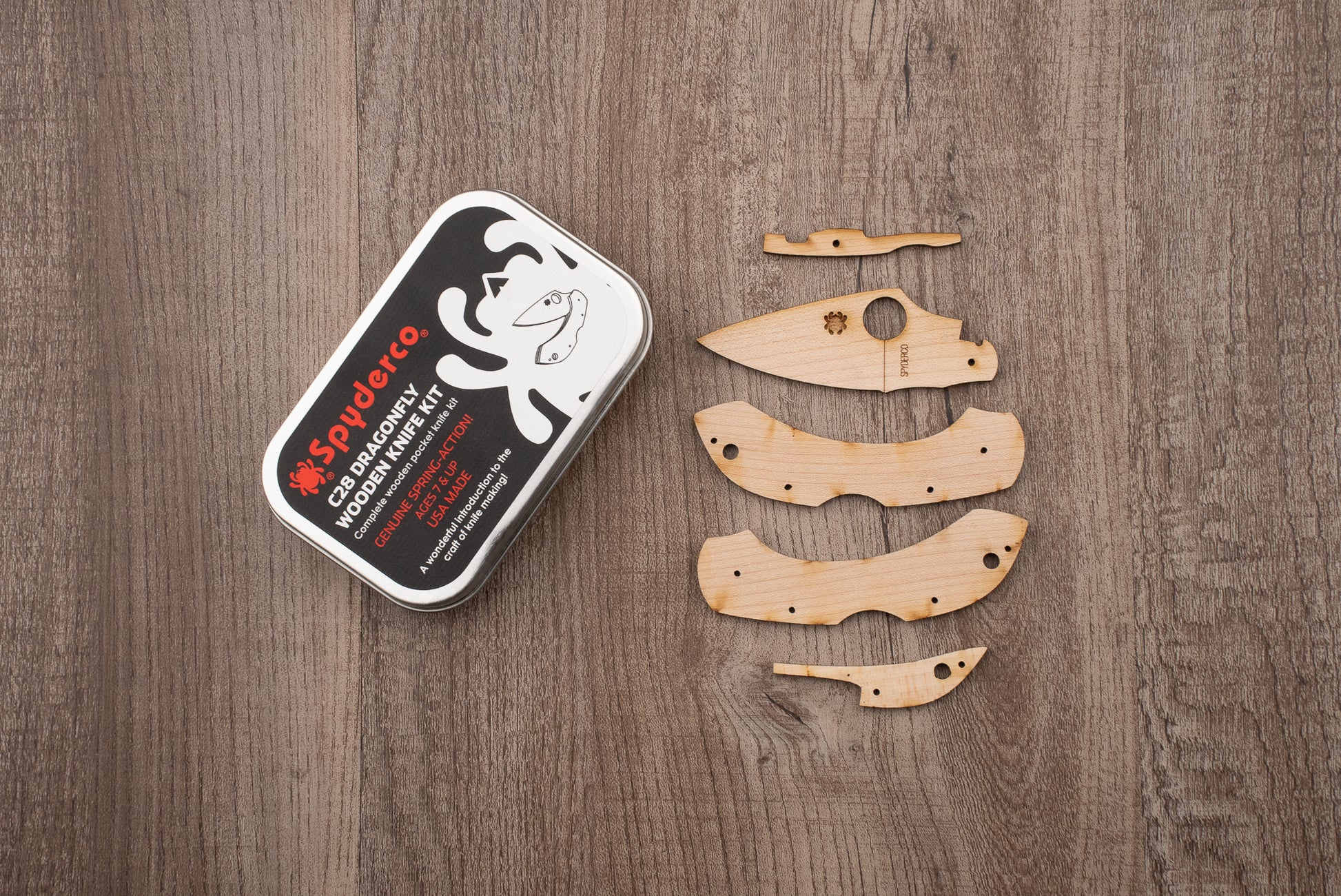 Spyderco Dragonfly Wooden Knife Kit from Spyderco