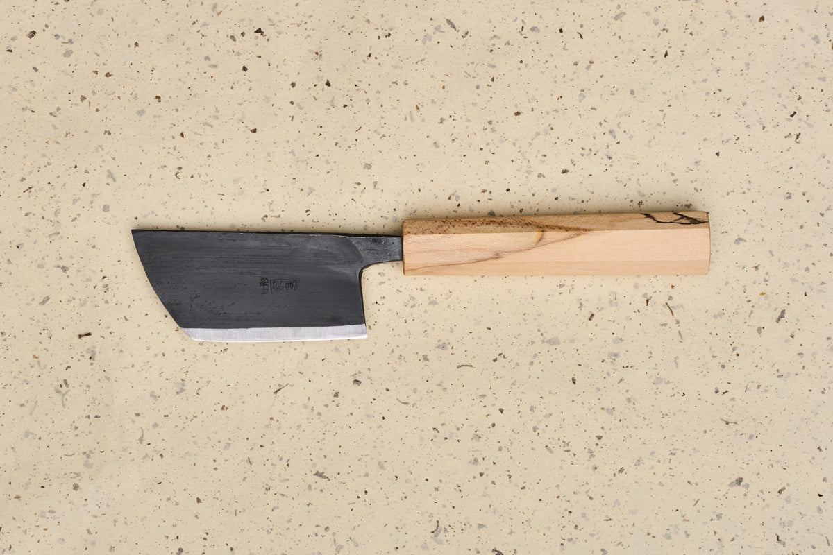 Suzuki Uchi Hamono Shirogami Kurouchi Left Handed Single Bevel Ko-Nakiri 65mm