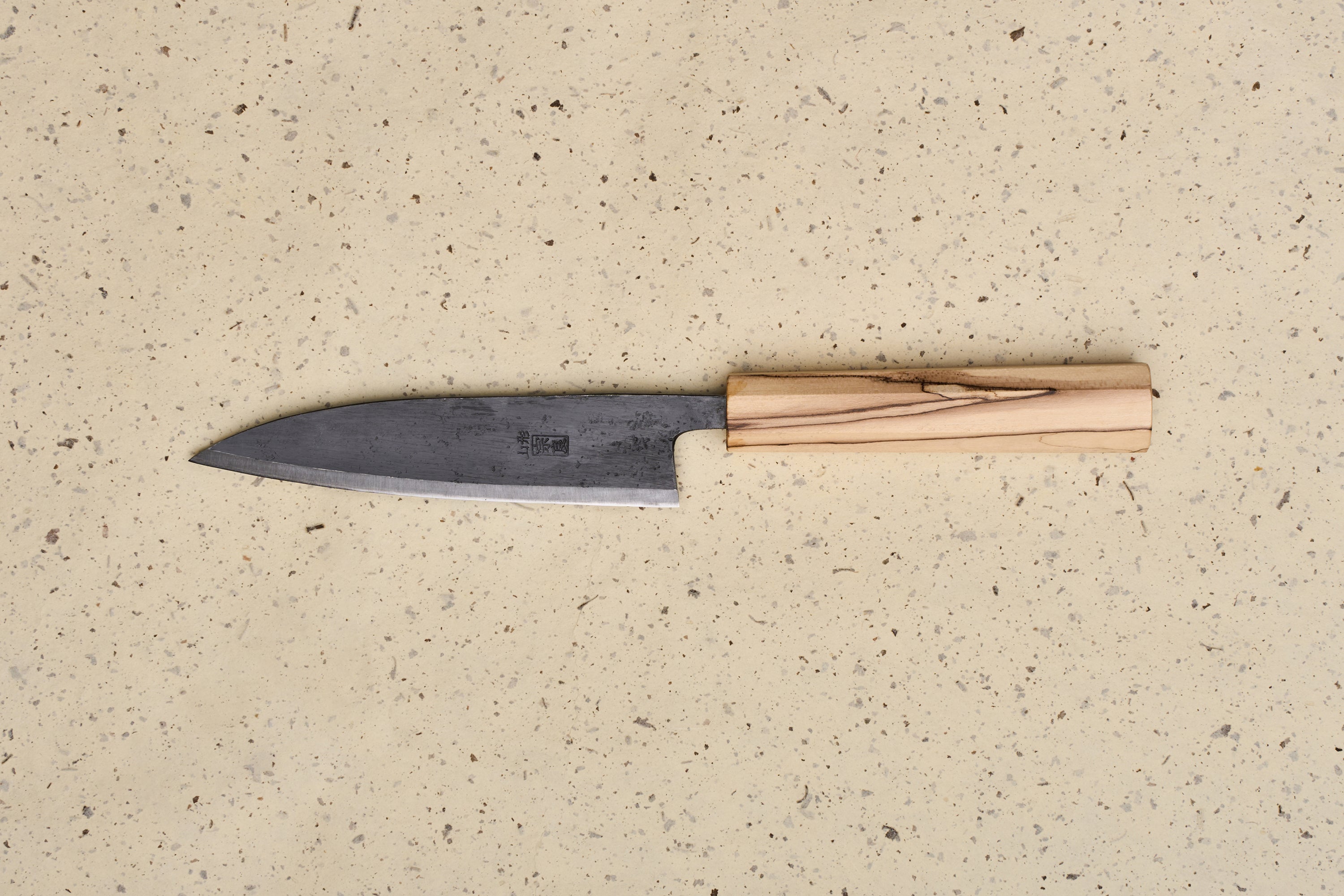Suzuki Uchi Hamono Shirogami Kurouchi Left Handed Single Bevel Ko-Santoku 135mm