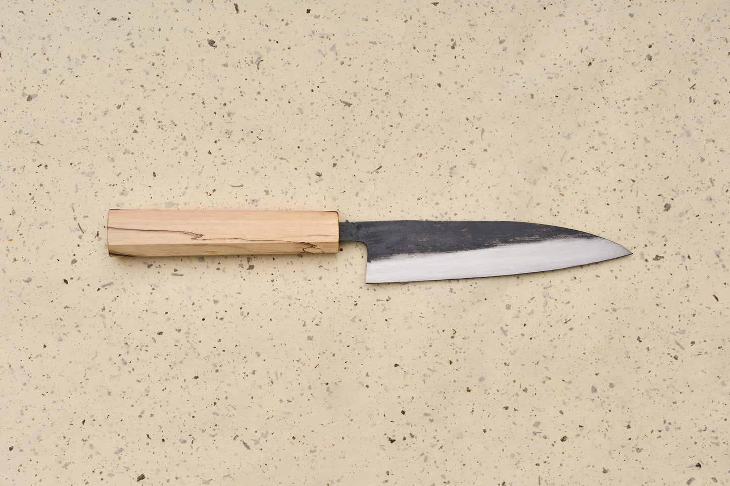 Suzuki Uchi Hamono Shirogami Kurouchi Left Handed Single Bevel Ko-Santoku 135mm