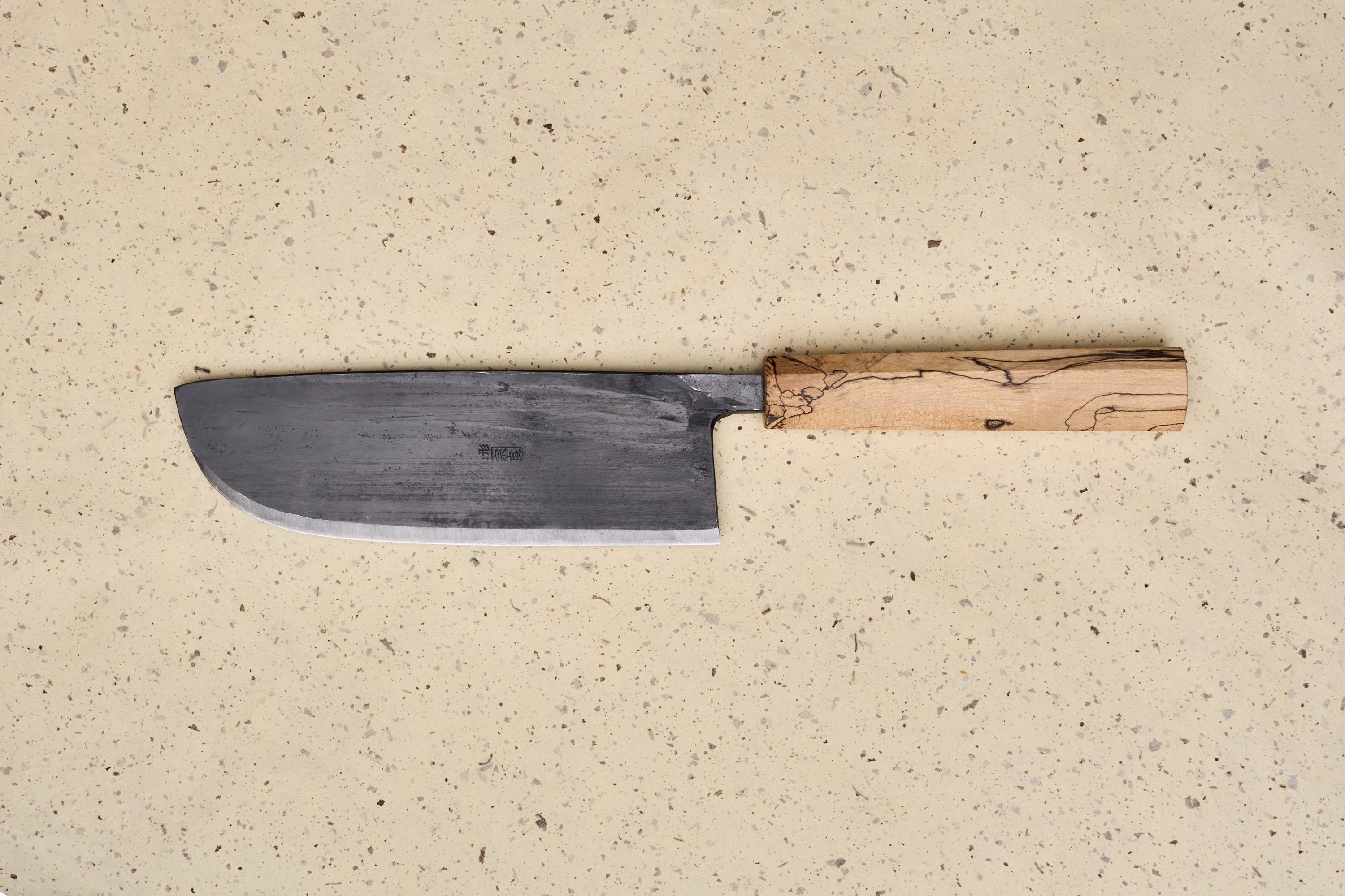Suzuki Uchi Hamono Shirogami Kurouchi Left Handed Single Bevel Nakiri 165mm