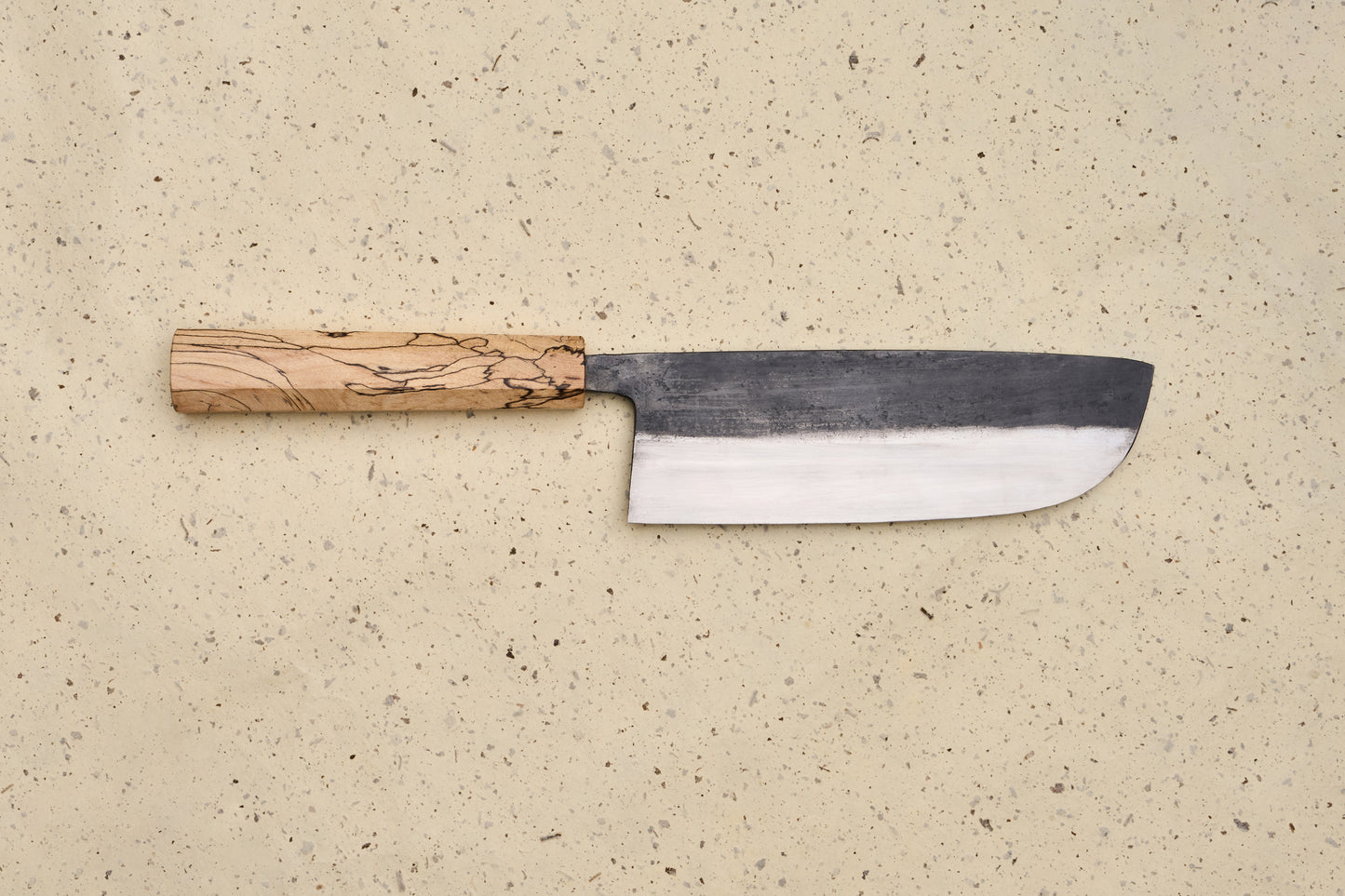 Suzuki Uchi Hamono Shirogami Kurouchi Left Handed Single Bevel Nakiri 165mm