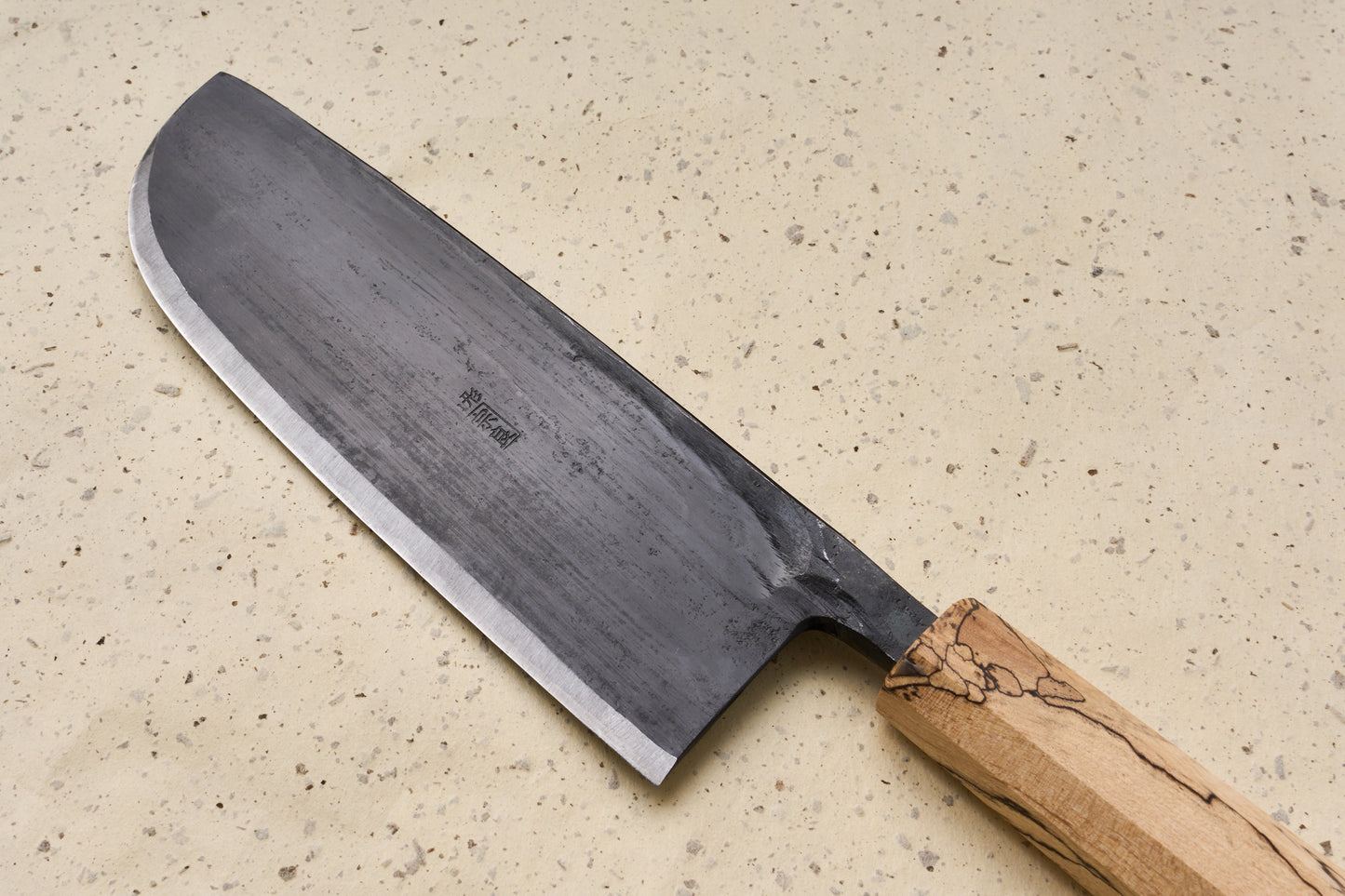 Suzuki Uchi Hamono Shirogami Kurouchi Left Handed Single Bevel Nakiri 165mm