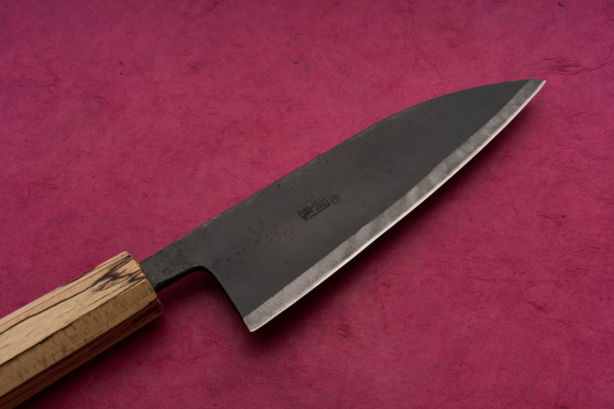 Suzuki Uchi Hamono Shirogami Kurouchi Single Bevel Ko-Santoku 135mm