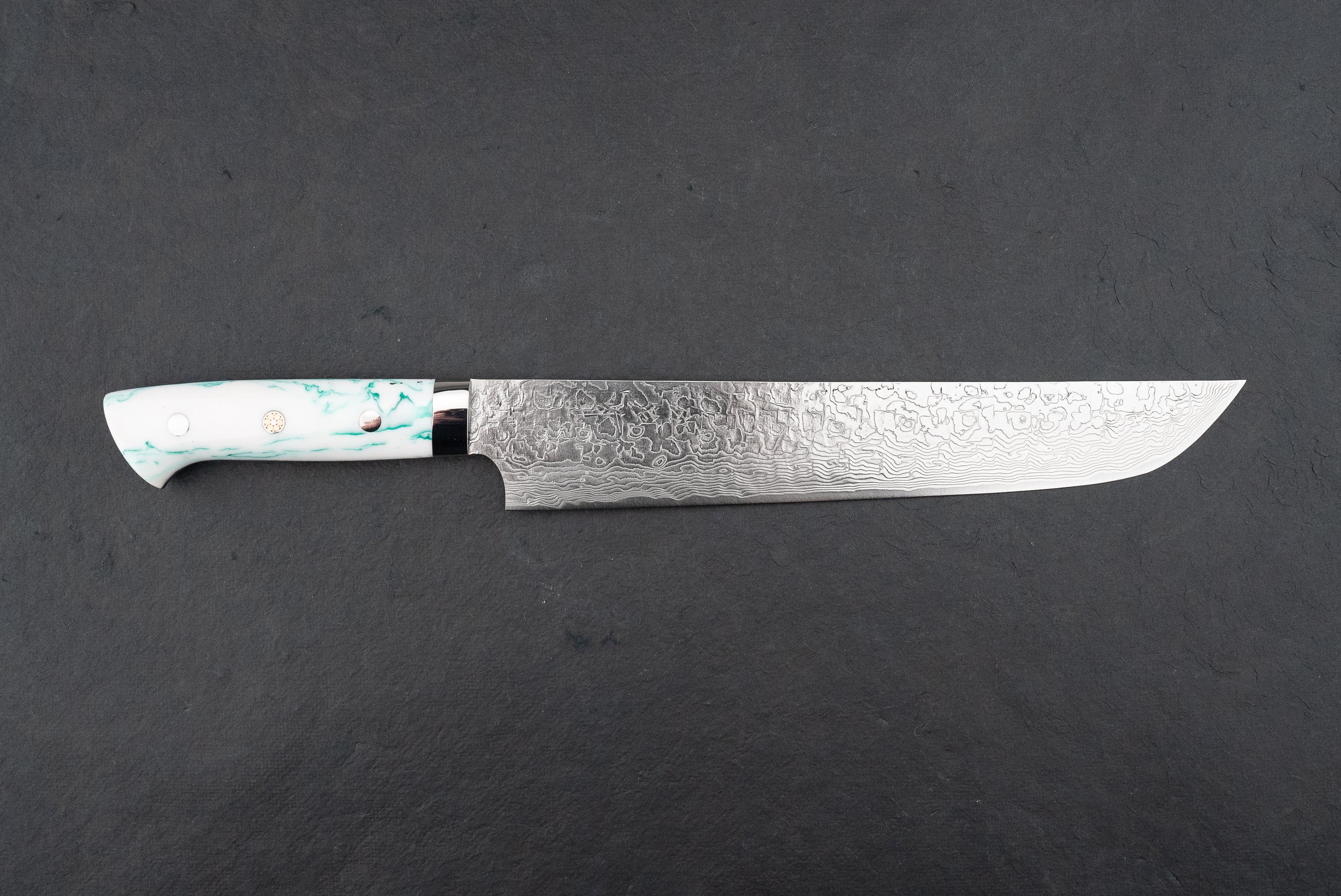 Takeshi Saji SG2 Nickel Damascus Western Sakimaru Sujihiki 240mm from Takeshi Saji