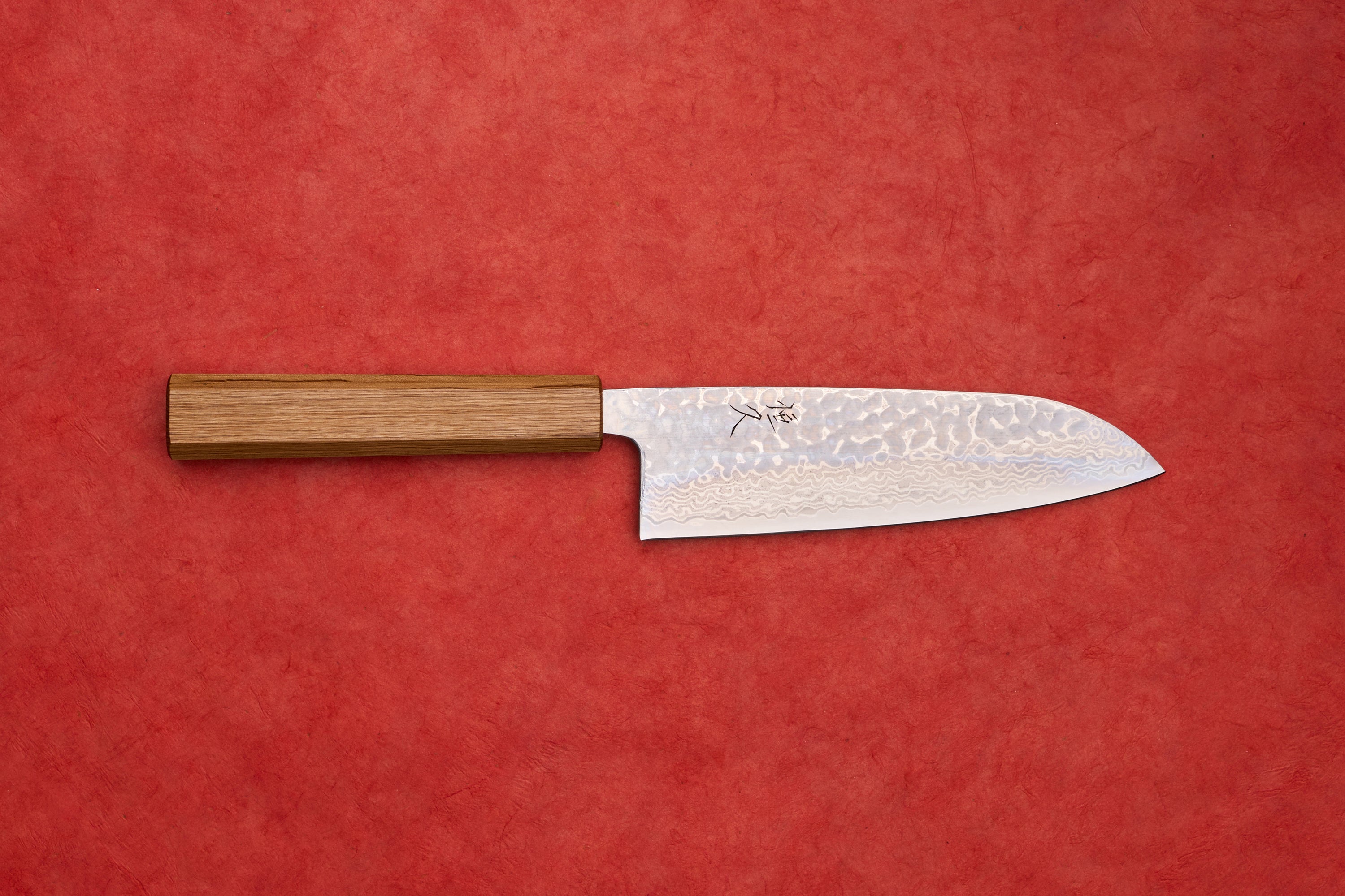 Tsunehisa Ginsan Sanjugo 参拾伍 Tsuchime Damascus Santoku 165 mm T-03505