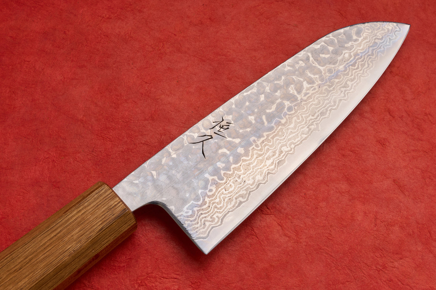 Tsunehisa Ginsan Sanjugo 参拾伍 Tsuchime Damascus Santoku 165 mm T-03505