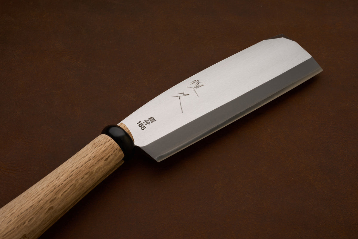 Tsunehisa 別誂 Migaki Koshi Nata Japanese Hatchet 165mm with wooden sheath
