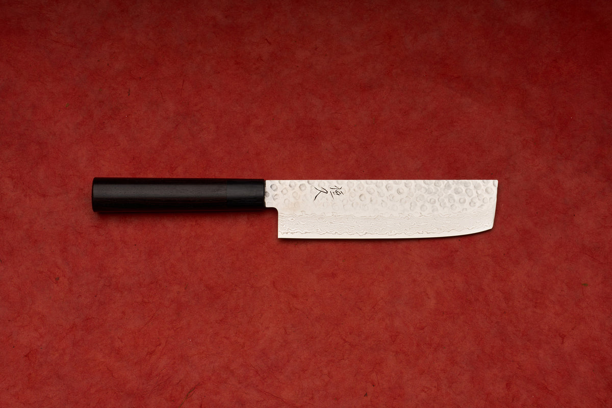 Tsunehisa VG10 Juroku 拾陸 Tsuchime Damascus Wa Nakiri 165mm T-01606