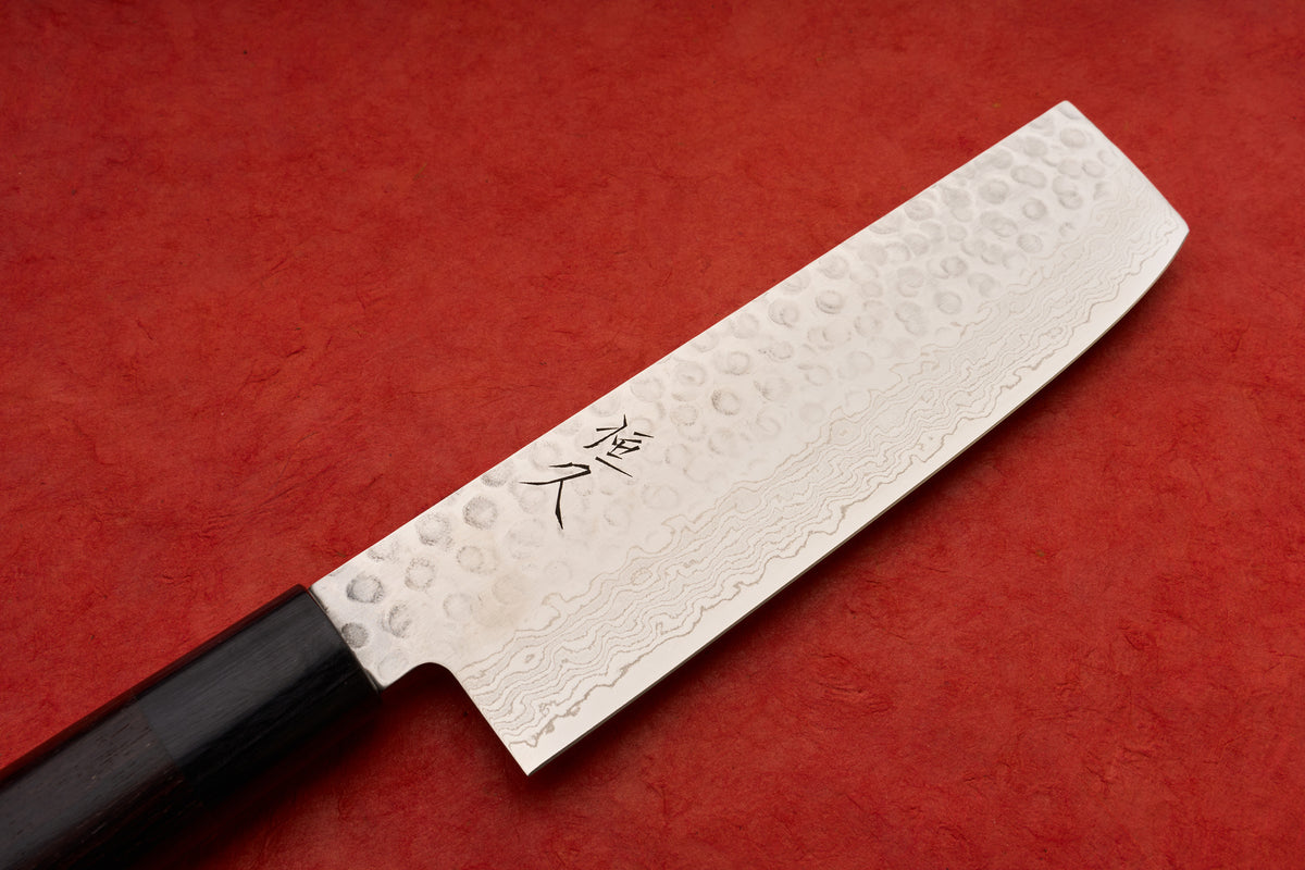 Tsunehisa VG10 Juroku 拾陸 Tsuchime Damascus Wa Nakiri 165mm T-01606