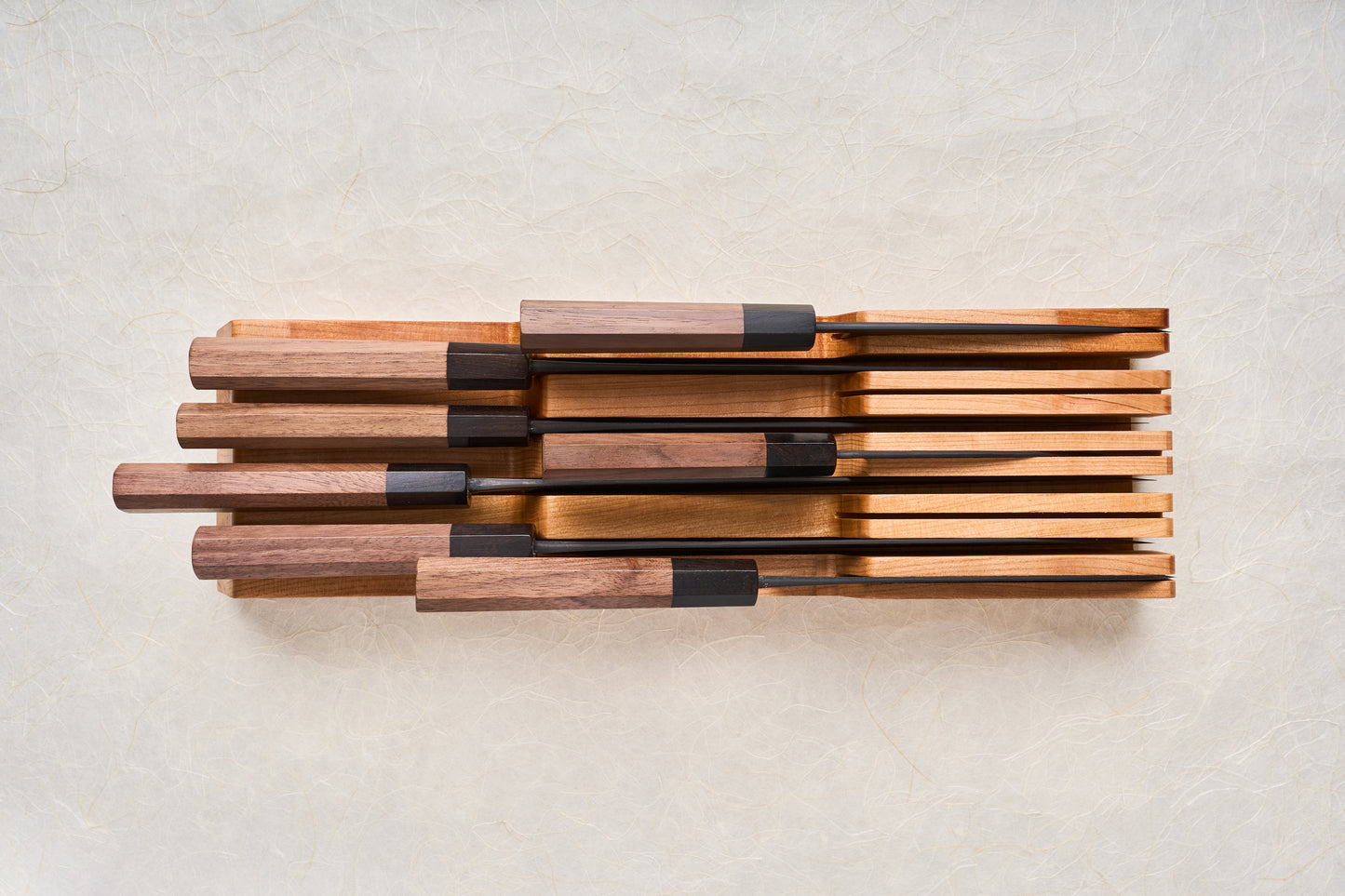 WoodForChef 9 Slot In-Drawer Knife Block