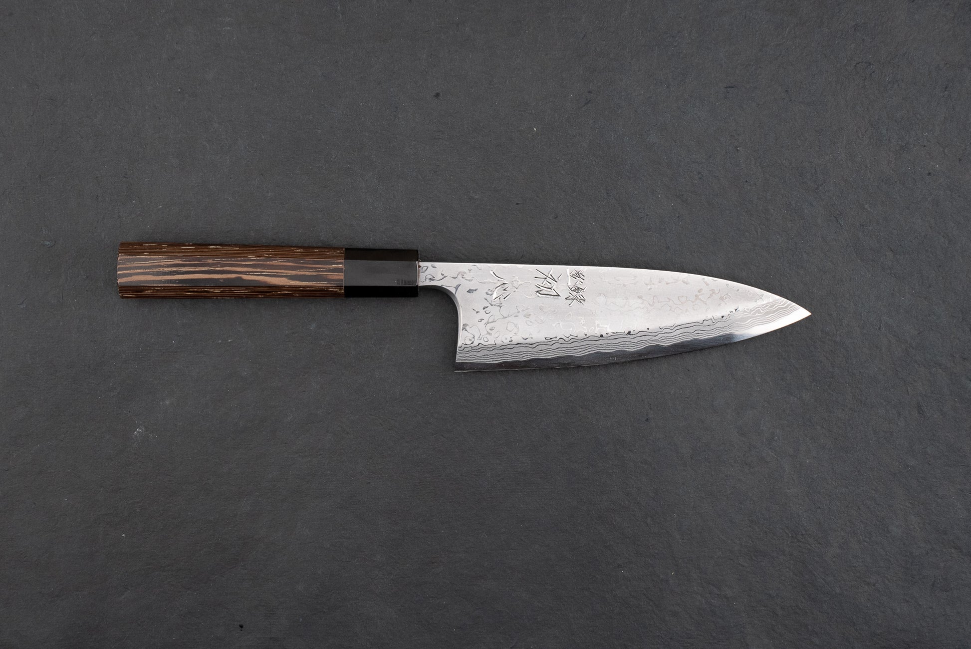 Yoshihiro Yauji Aogami Damascus Deba 165mm from Yauji