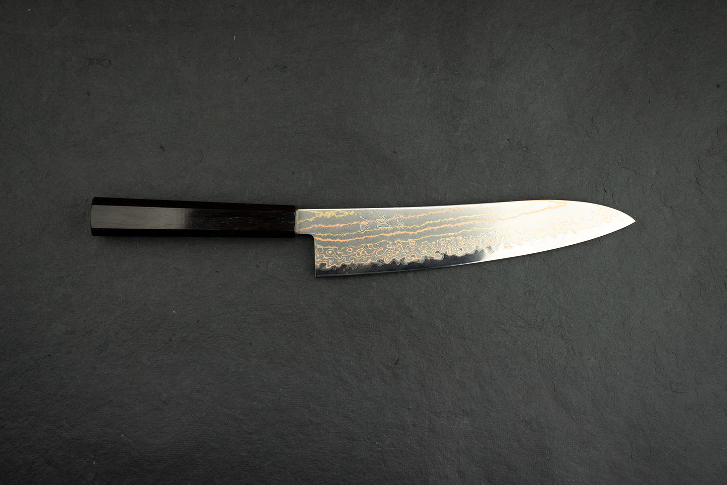 Hatsukokoro Hayabusa Aogami Rainbow Damascus Gyuto 210mm from Hatsukokoro