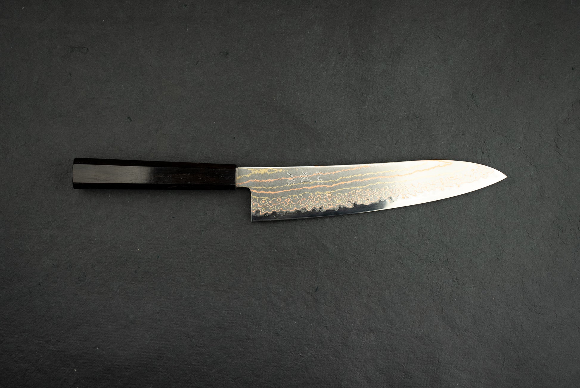 Hatsukokoro Hayabusa Aogami Rainbow Damascus Gyuto 210mm from Hatsukokoro