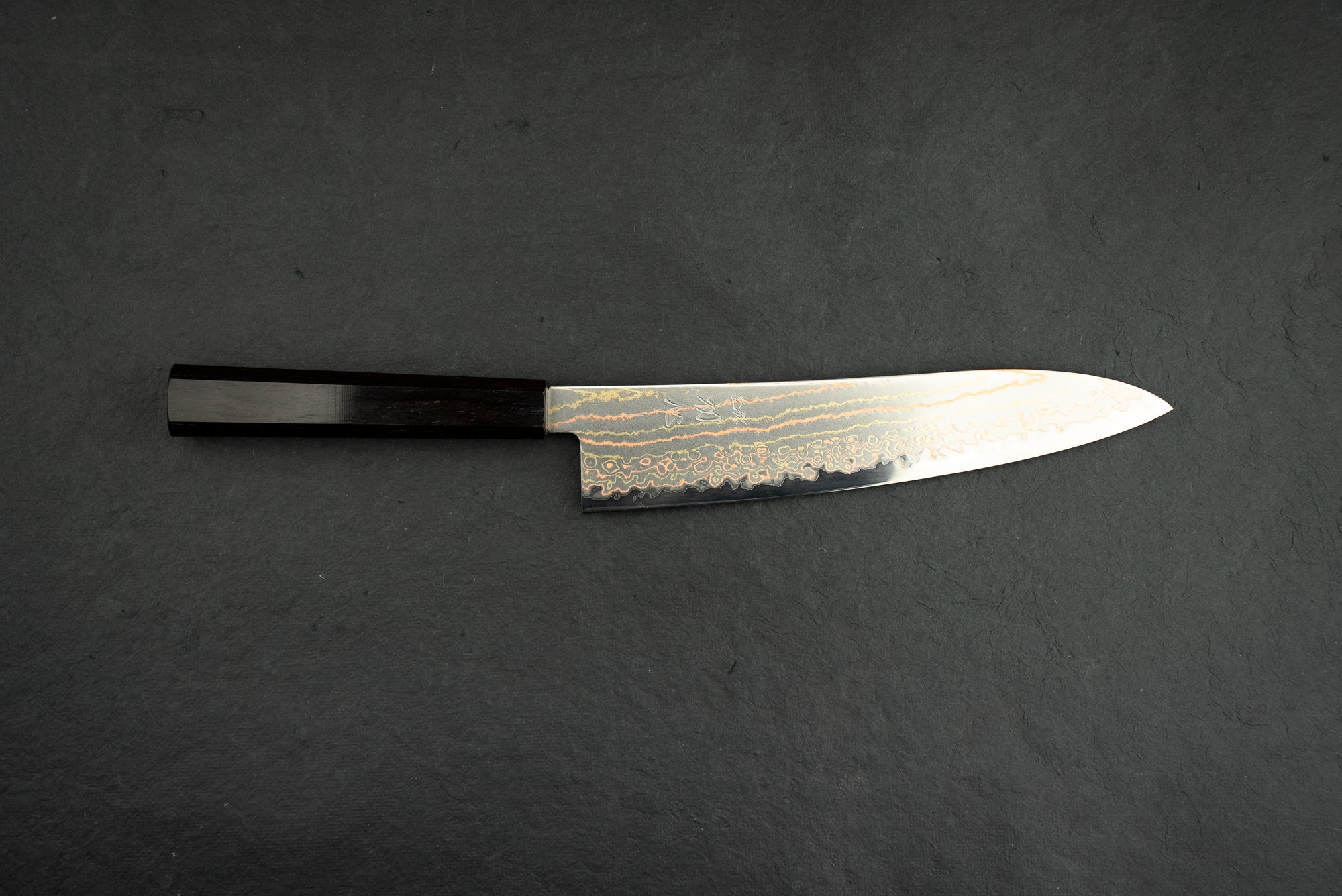 Hatsukokoro Hayabusa Aogami Rainbow Damascus Gyuto 210mm from Hatsukokoro