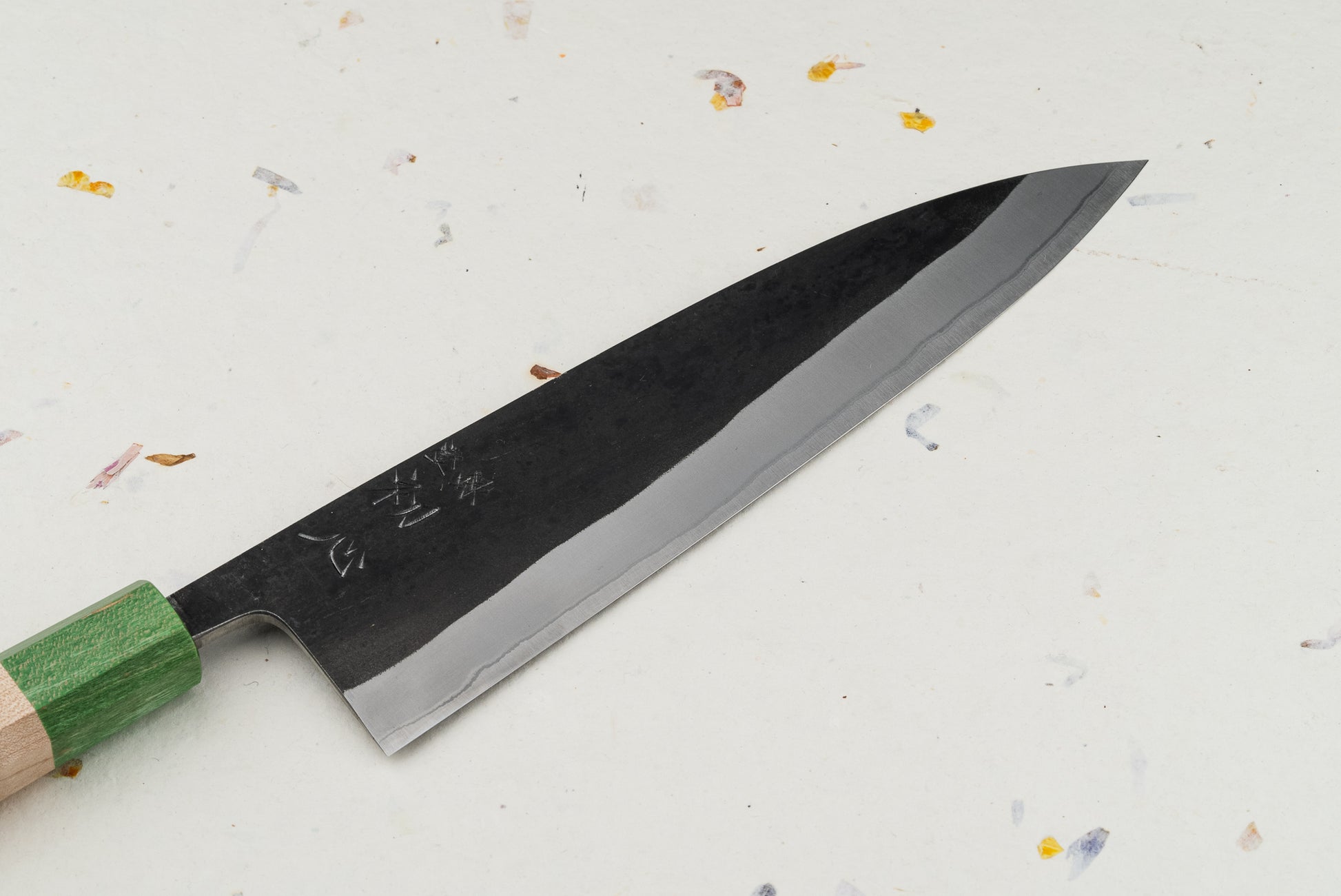 Hatsukokoro Kurokaze Shirogami Stainless Kurouchi Gyuto 180mm from Hatsukokoro
