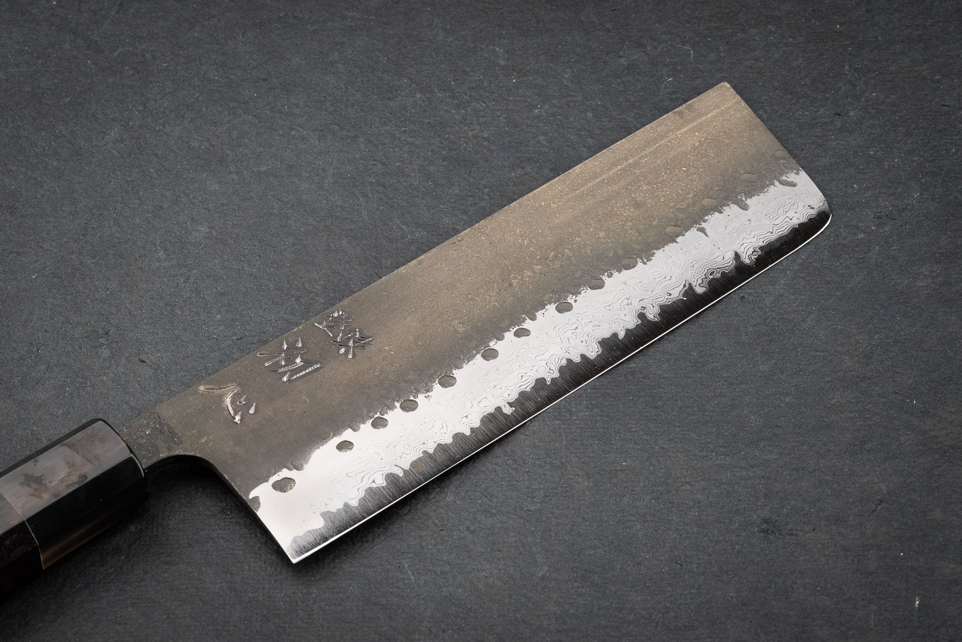 Hatsukokoro Shinkiro AS Kurouchi Damascus Nakiri 165mm from Hatsukokoro
