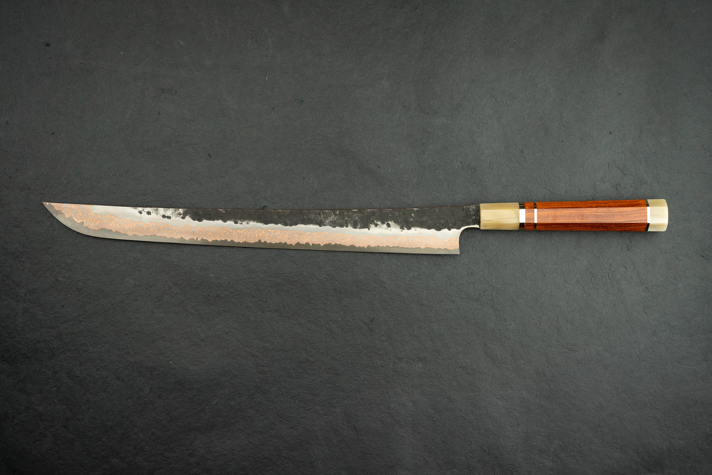 Hatsukokoro Yorokobi SLD Kurouchi Damascus Sakimaru Sujihiki 390mm from Hatsukokoro