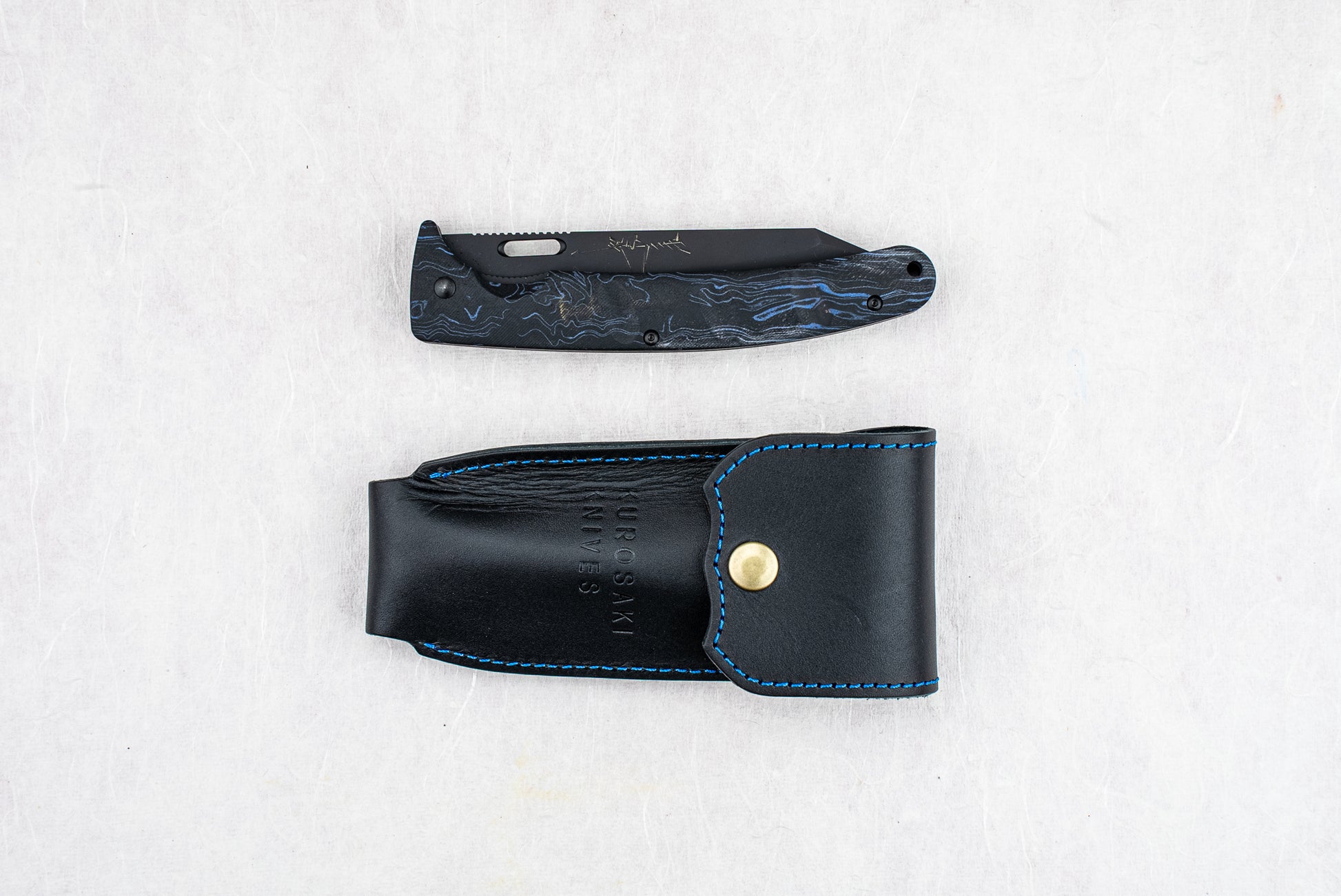 Yu Kurosaki SG2 Black Leopard Folding Knife 110mm from Yu Kurosaki