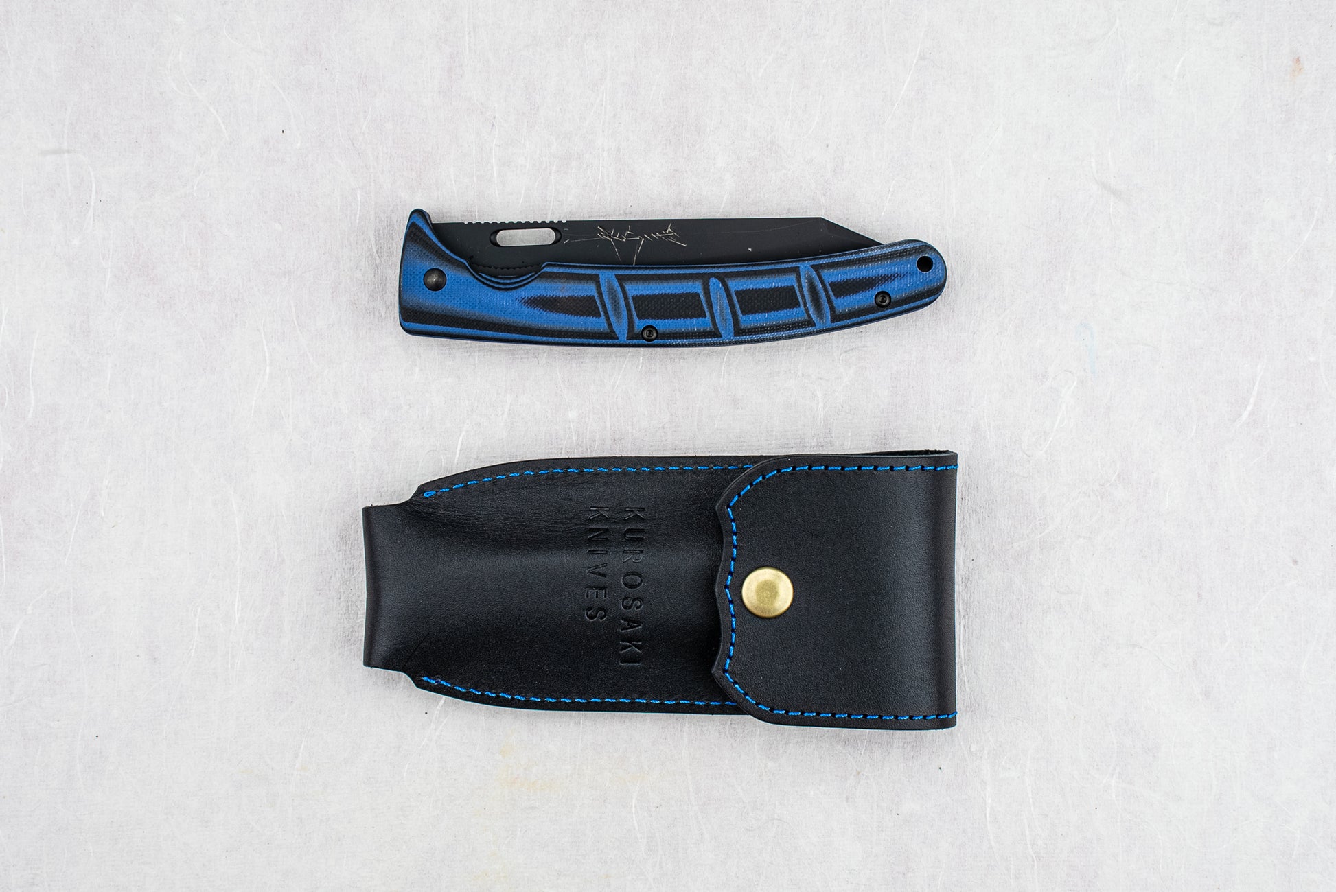 Yu Kurosaki SG2 Black Leopard Folding Knife 110mm from Yu Kurosaki