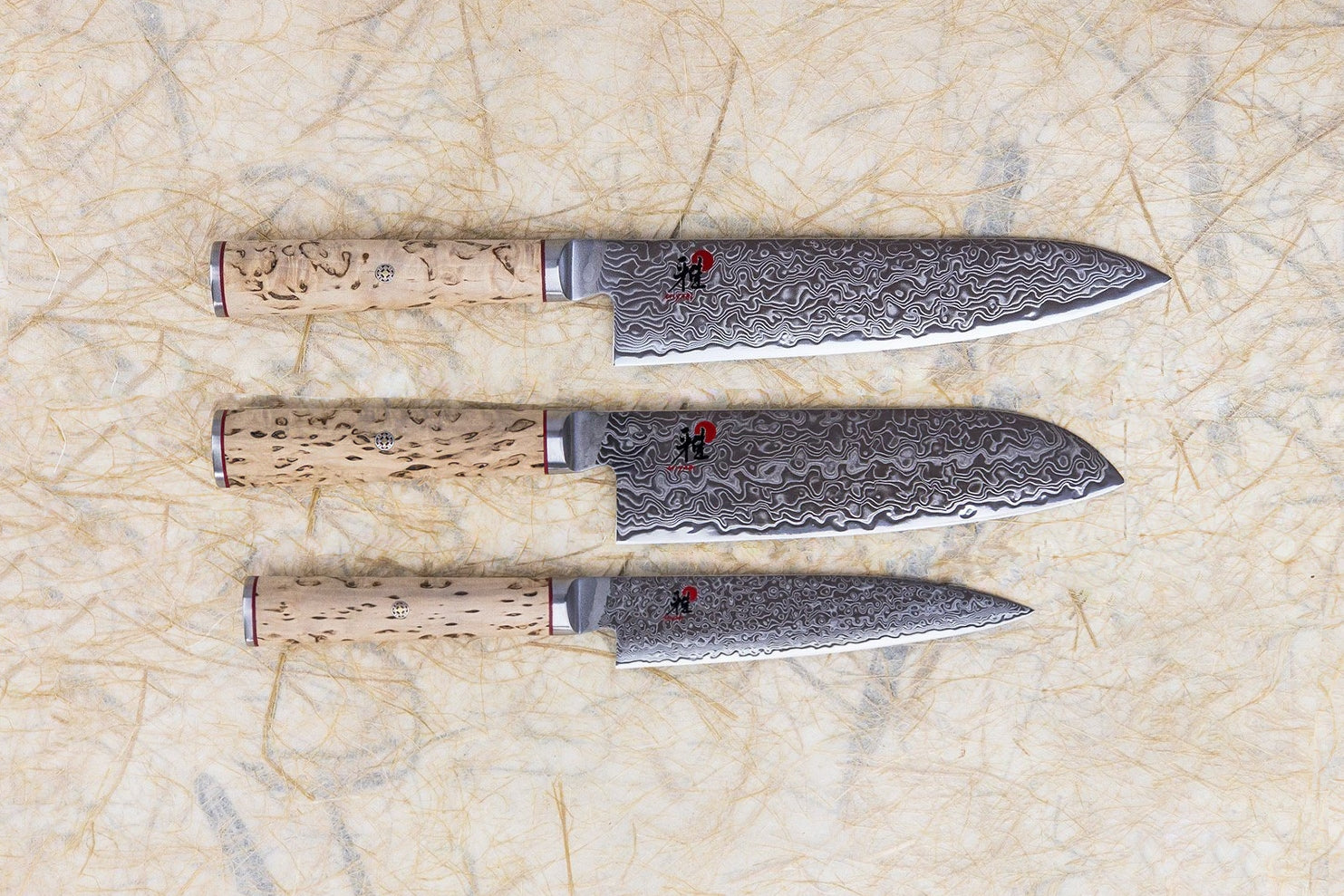 Set de 3 couteaux Miyabi SG2 Birchwood