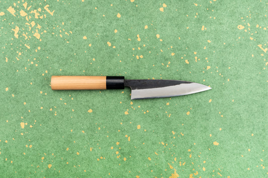 Muneishi Aogami Stainless Kurouchi Petty 120mm from Muneishi