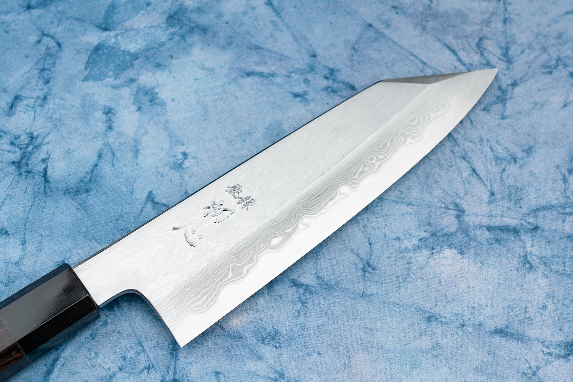 Satoshi Nakagawa Hatsukokoro Aoichi Damascus Shinogi Bunka 180mm from Nakagawa Hamono