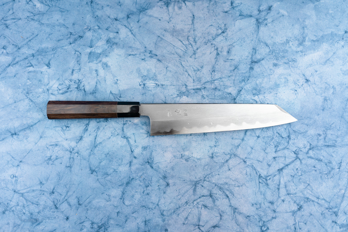 Satoshi Nakagawa Hatsukokoro Aoichi Damascus Shinogi Kiritsuke Gyuto 240mm from Nakagawa Hamono