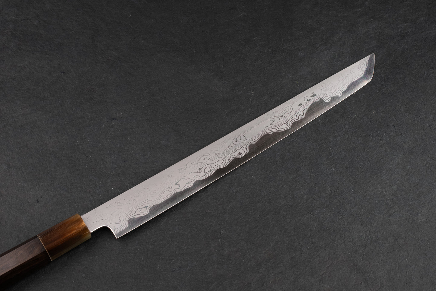 Satoshi Nakagawa x Naohito Myojin Aoichi Damascus Sakimaru Sujihiki 300mm from Nakagawa Hamono