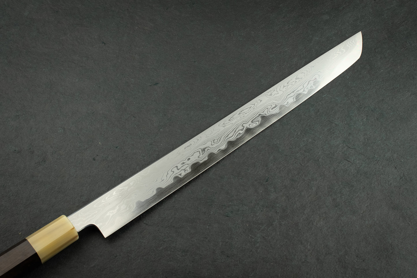 Satoshi Nakagawa x Naohito Myojin Aoichi Damascus Sakimaru Sujihiki 330mm from Nakagawa Hamono