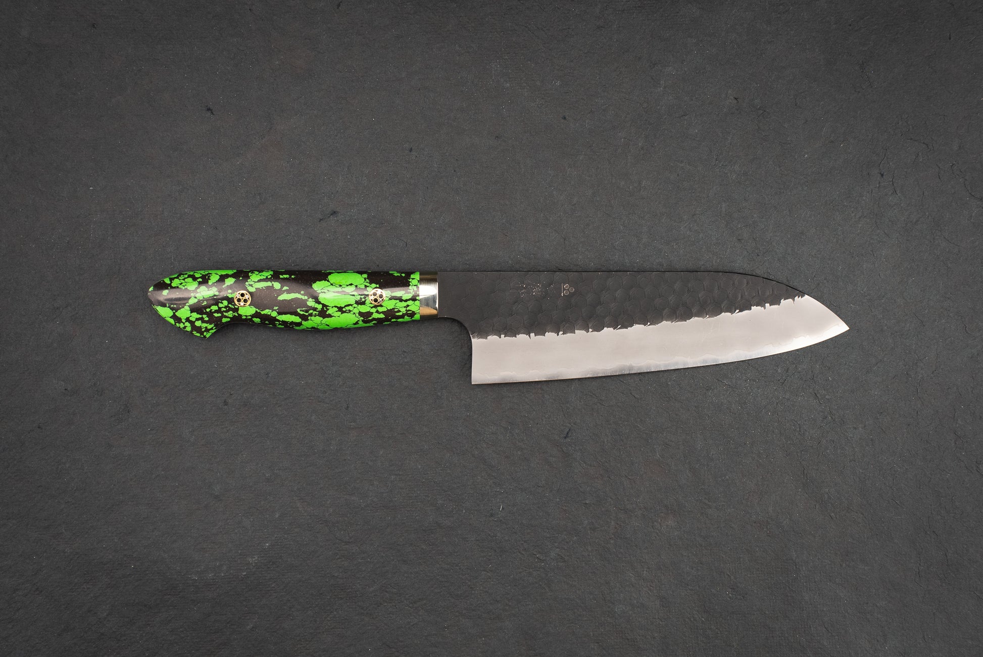 Nigara SG2 Kurouchi Tsuchime Western Santoku 180mm from Nigara Hamono