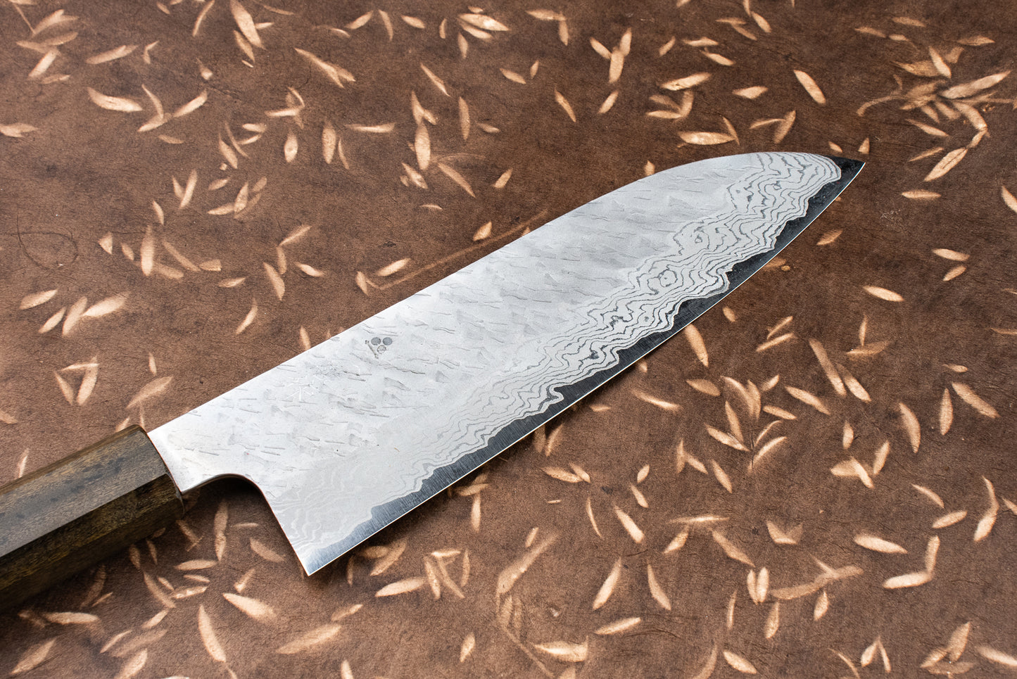 Nigara VG10 Tsuchime Damascus Santoku 180mm from Nigara Hamono