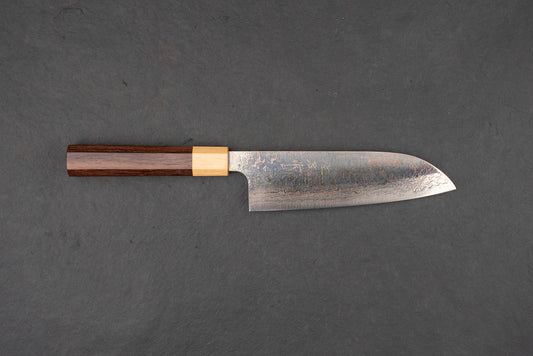 Takeshi Saji VG10W Rainbow Damascus Wa Santoku 165mm from Takeshi Saji