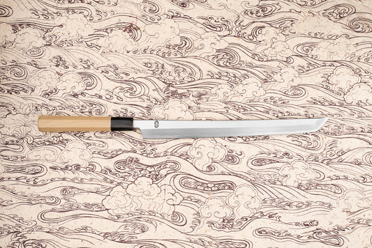 Sakai Kikumori Kikuzuki Kasumi Sakimaru Takobiki 300mm from Sakai Kikumori