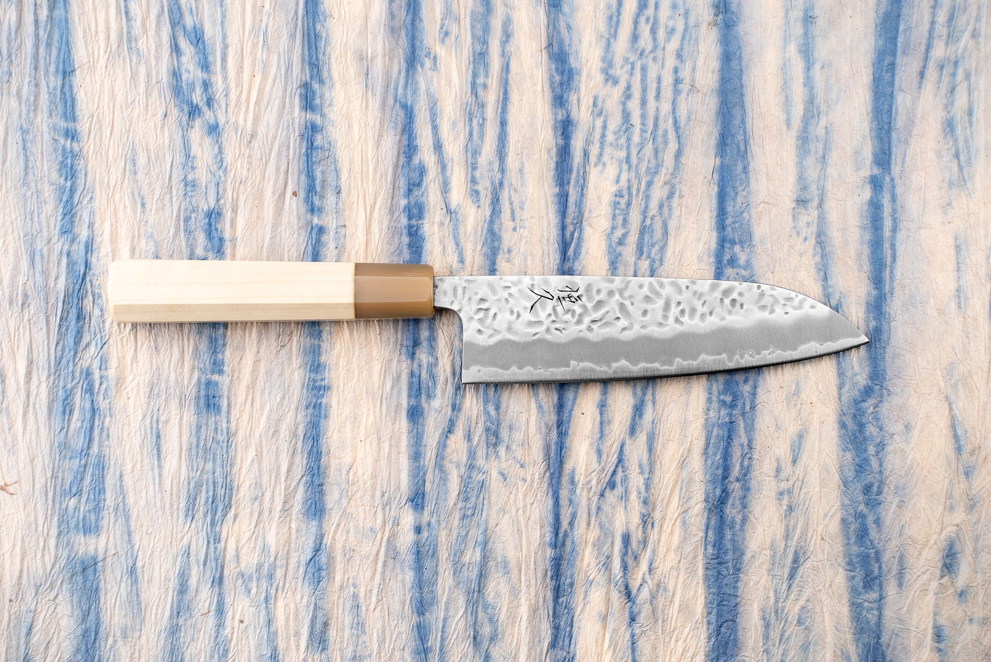 Tsunehisa Shiroichi Stainless Nijuhachi 廿捌 Tsuchime Santoku 165mm from Tsunehisa