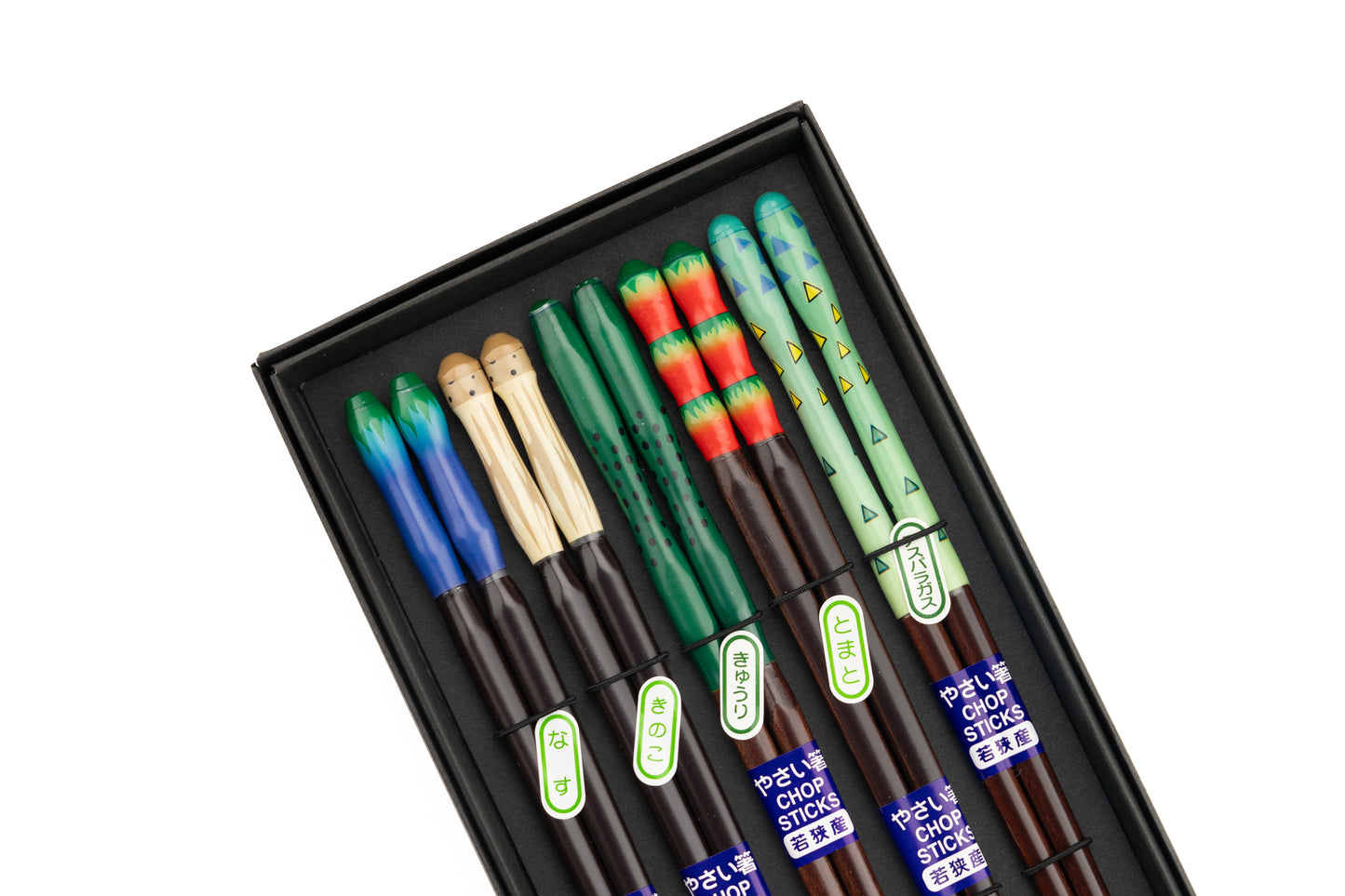 Wakasa Nuri Chopsticks Vegetable 5 piece Set from Wakasa Chopsticks