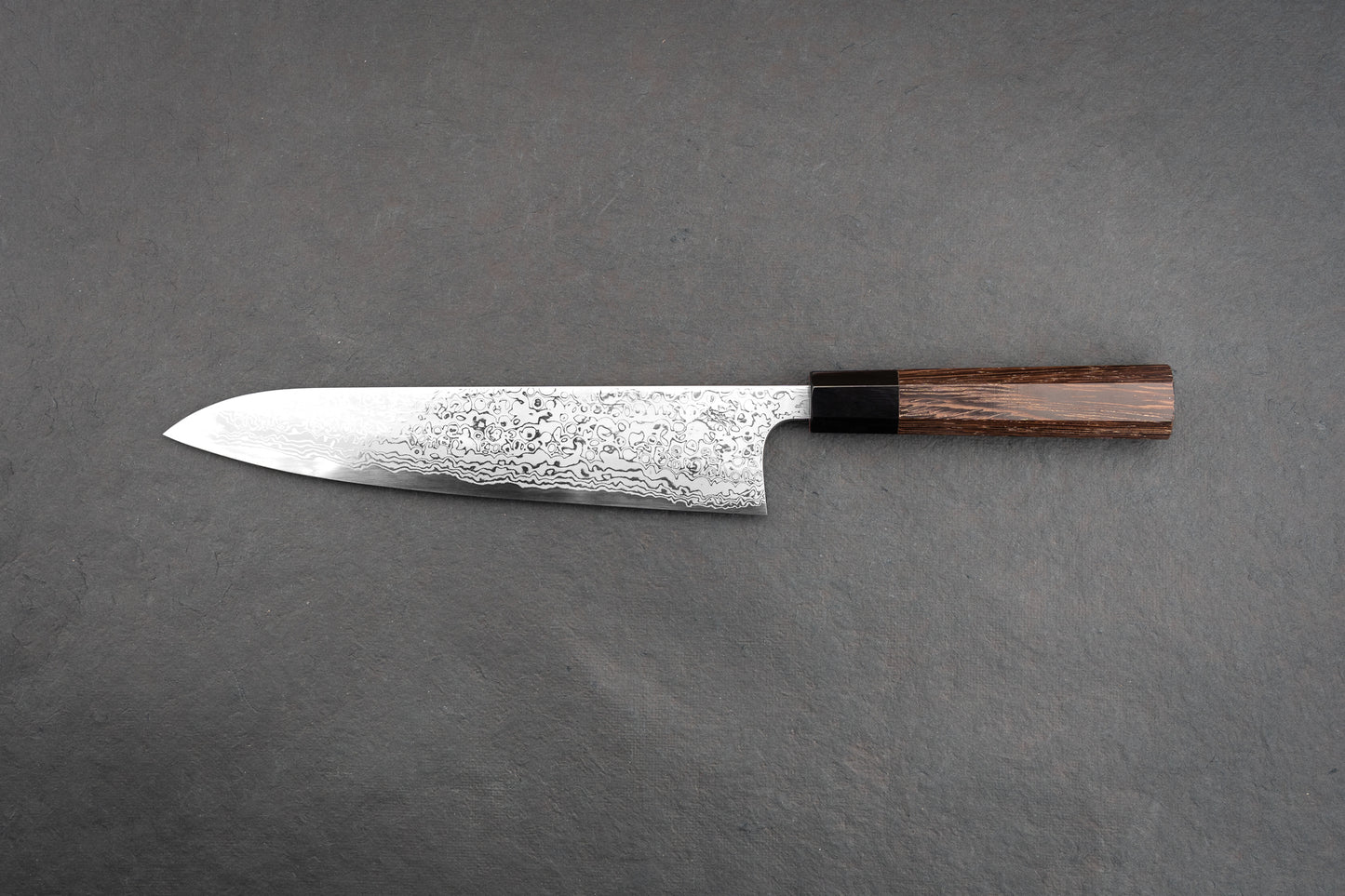 Yoshihiro Yauji Aogami Suminagashi Single Bevel Left Handed Gyuto 240mm from Yauji