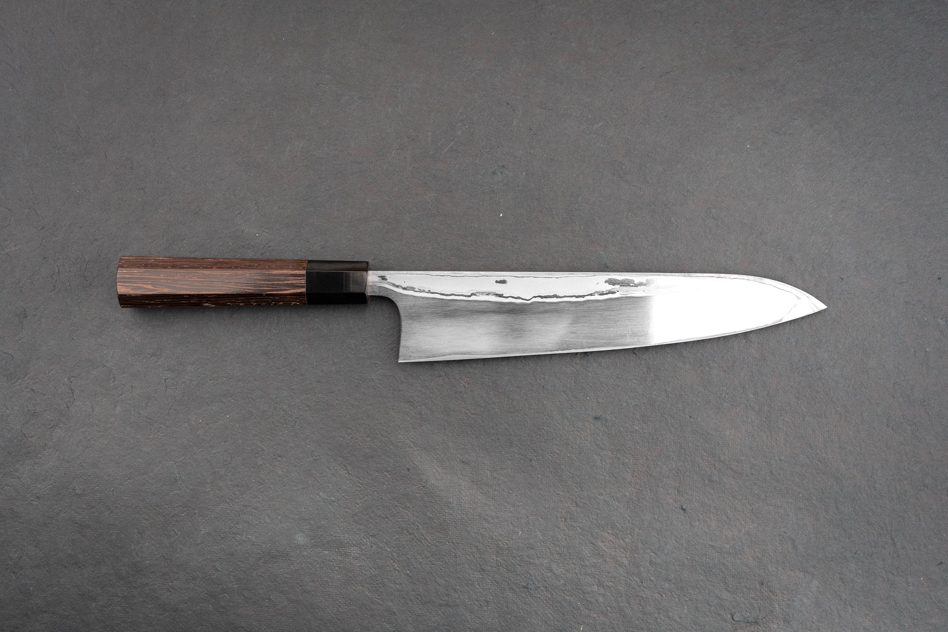 Yoshihiro Yauji Aogami Suminagashi Single Bevel Left Handed Gyuto 240mm from Yauji