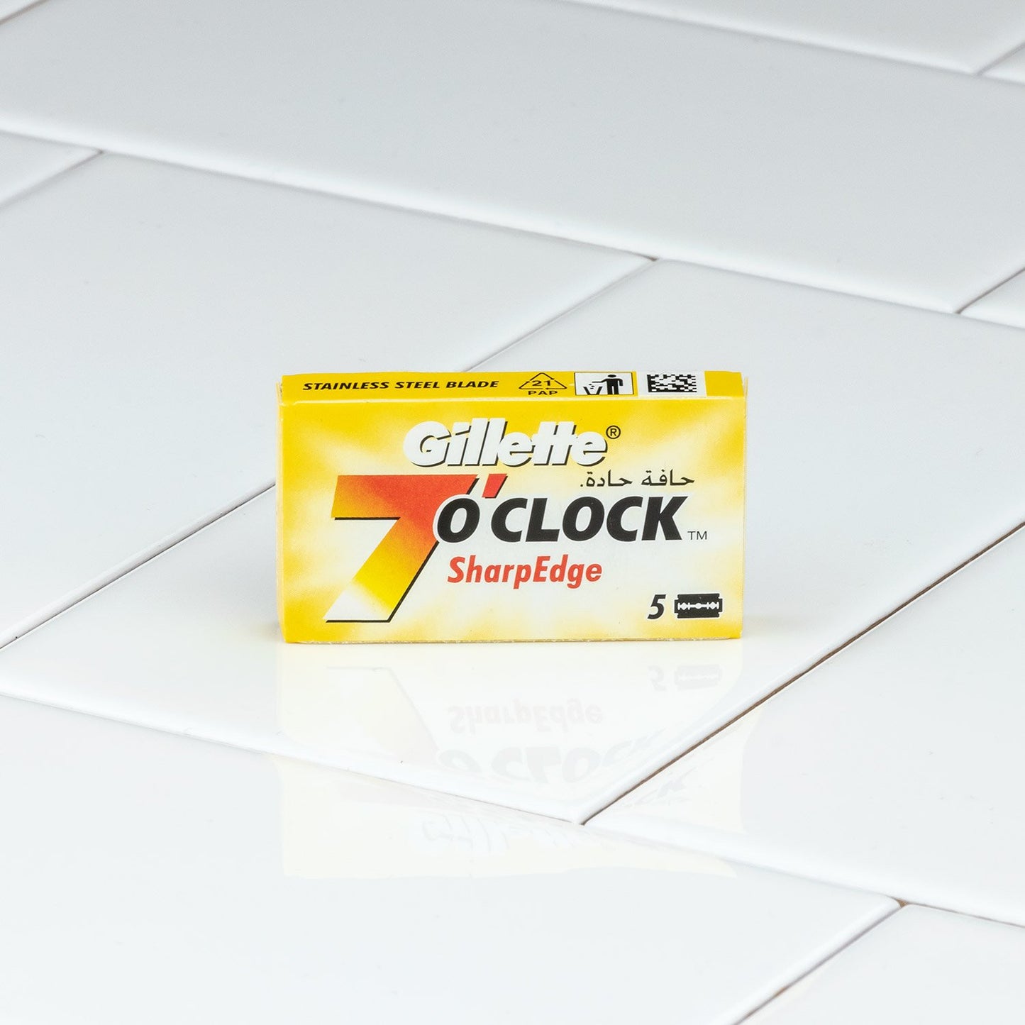 Gillette 7 O'Clock SharpEdge Yellow Double Edge Razor Blades, 5 Pack from Howi Inc