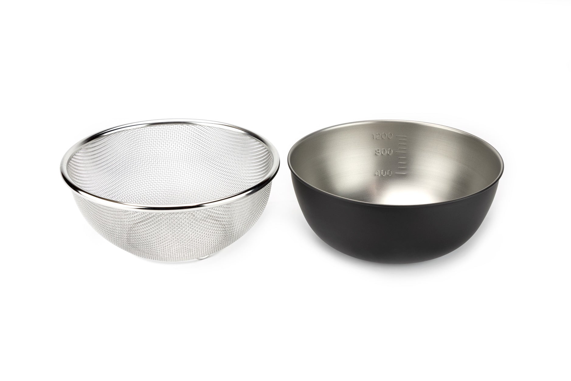 Tsubame-Sanjo Okatte Trademark Stainless Steel Bowl and Strainer Set from Yoshikawa