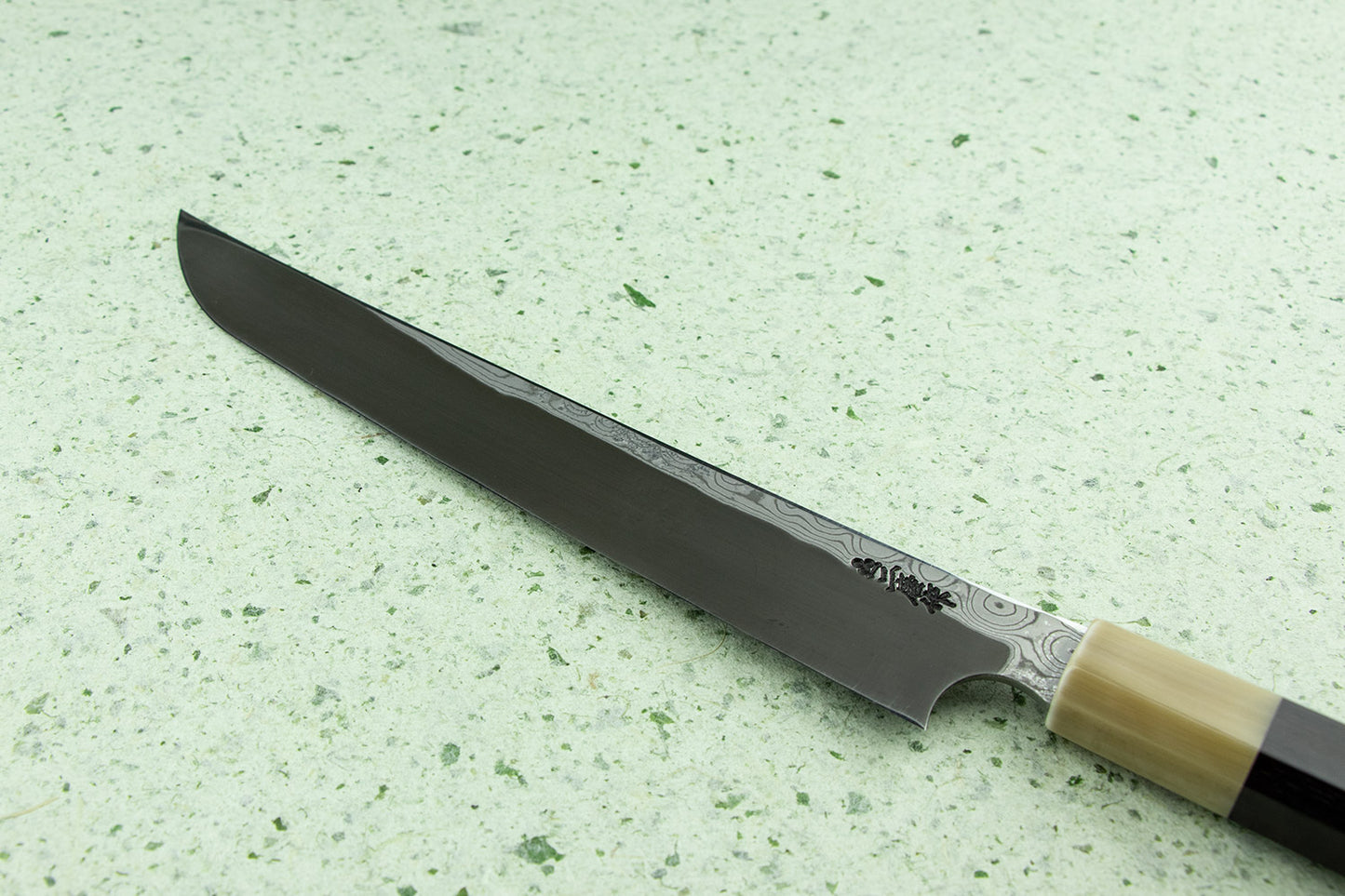 Nigara Anmon Aogami Damascus Sakimaru Takobiki 240mm from Nigara Hamono
