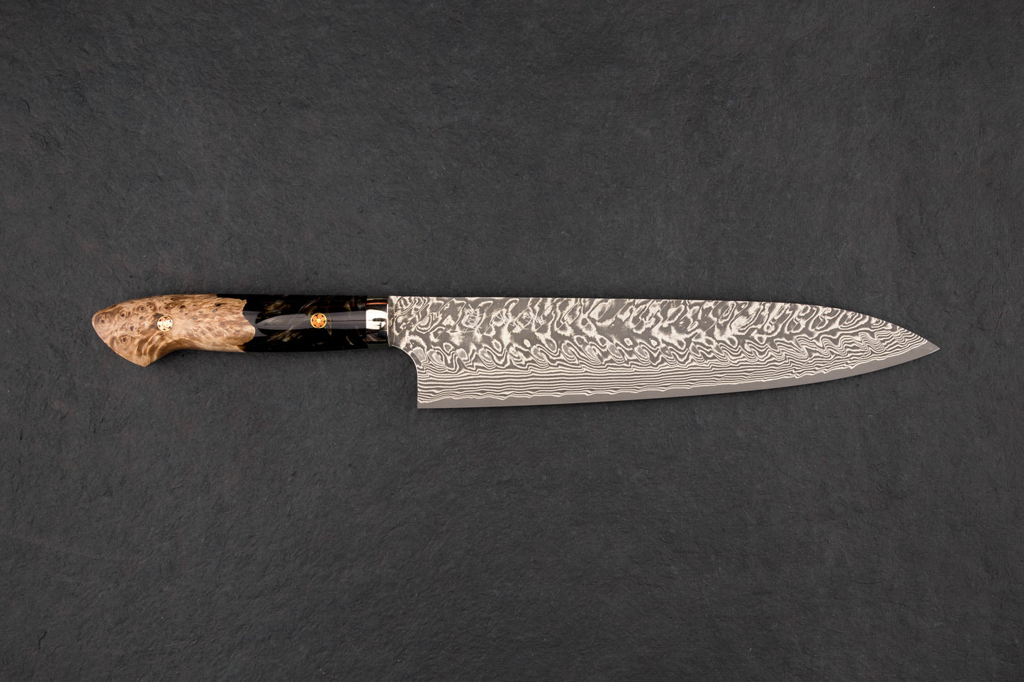 Yoshimi Kato SG2 Black Damascus Western Gyuto 240mm from Yoshimi Kato