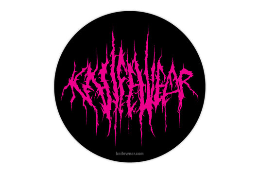 Knifewear Pink Metal Sticker from Knifewear Merch