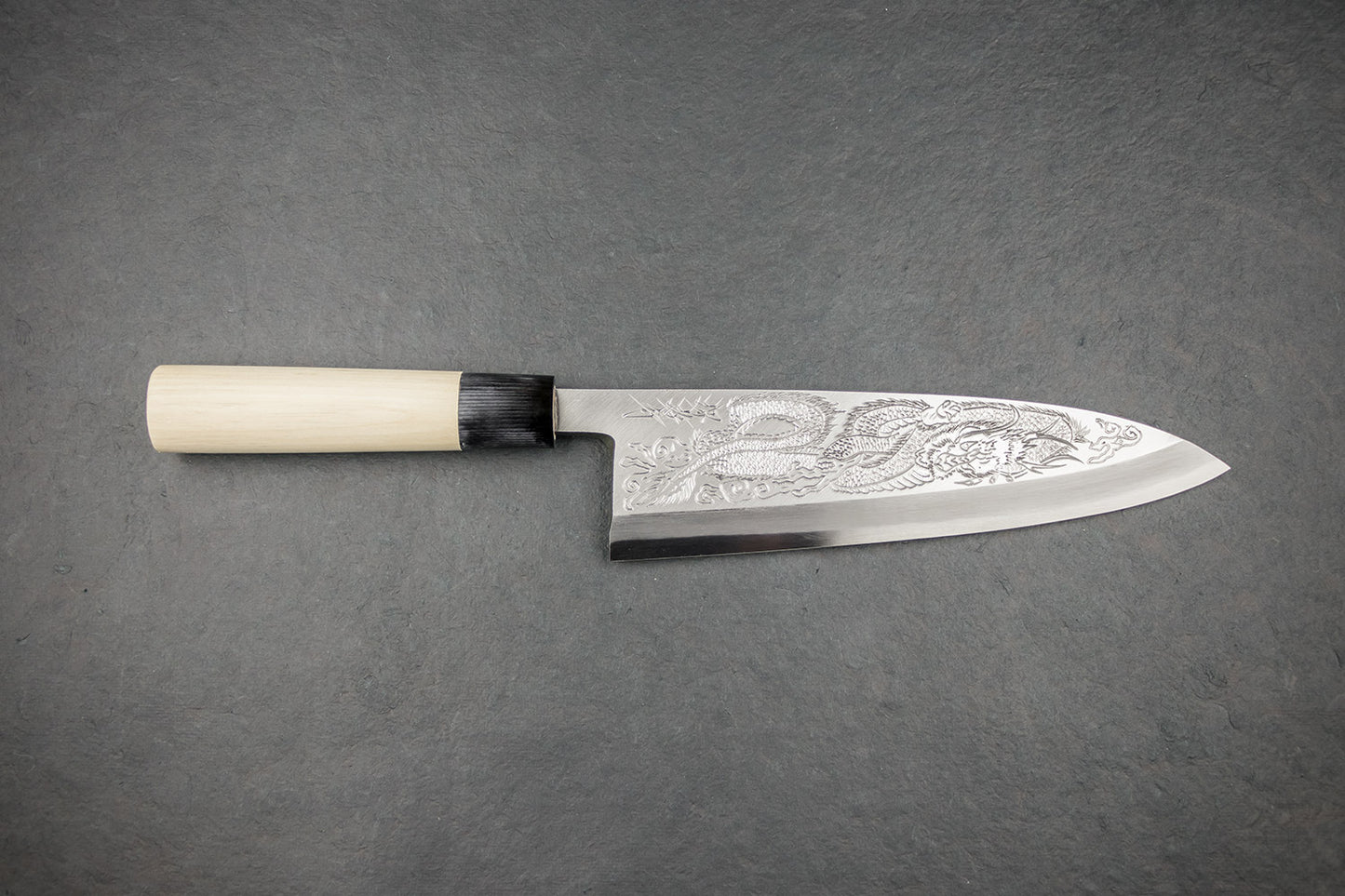Sakai Takayuki Michiko Special Engraved Deba 240mm "Dragon" from Sakai Takayuki