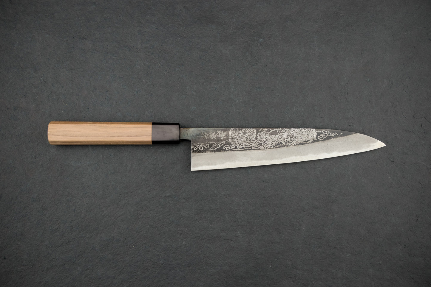 Sakai Takayuki Michiko Special Engraved Aogami Gyuto 210mm "Dragon" from Sakai Takayuki