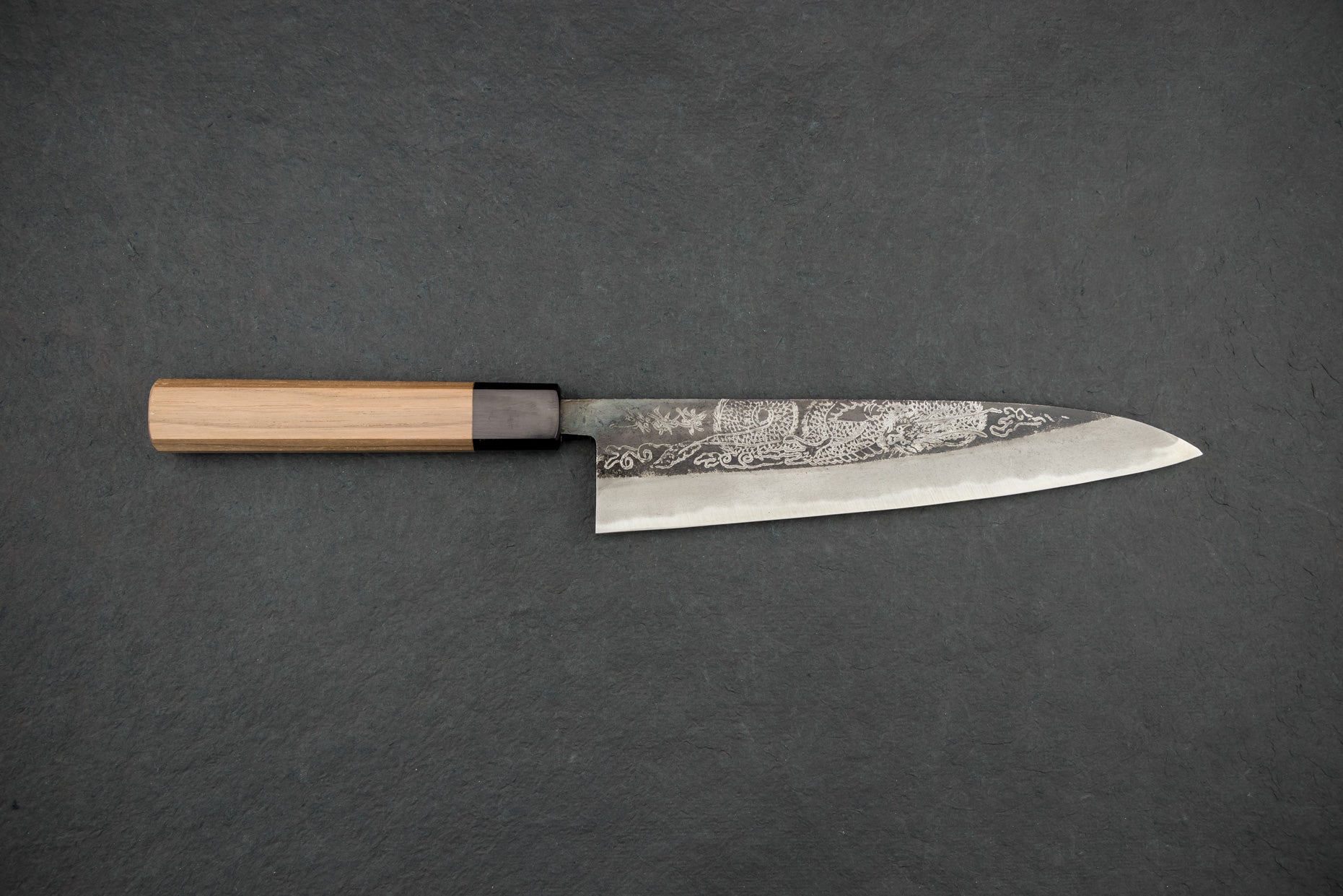 Sakai Takayuki Michiko Special Engraved Aogami Gyuto 210mm "Dragon" from Sakai Takayuki