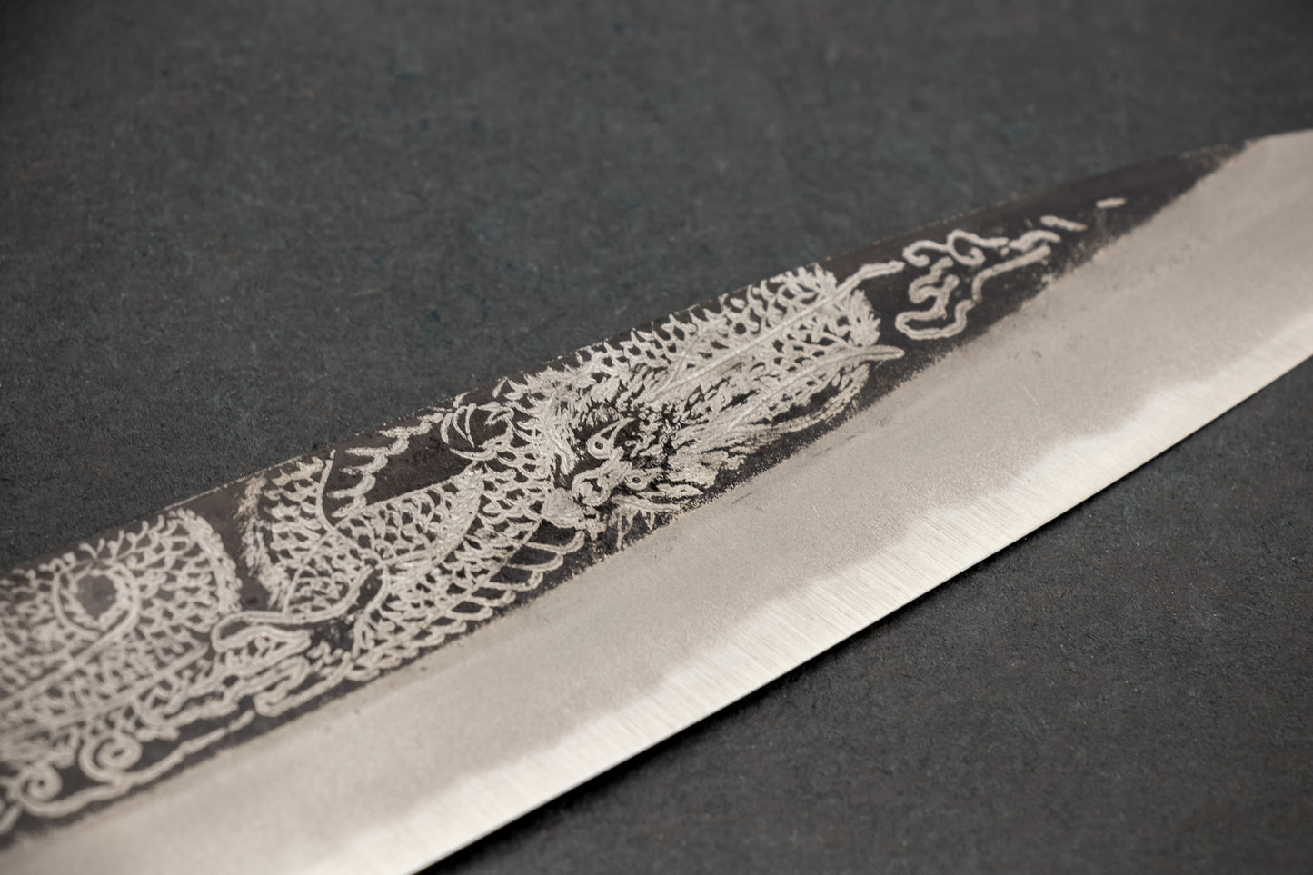 Sakai Takayuki Michiko Special Engraved Aogami Gyuto 210mm "Dragon" from Sakai Takayuki